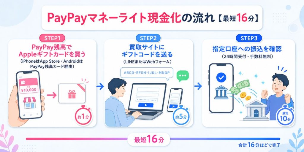 PayPayマネーライト現金化の流れ